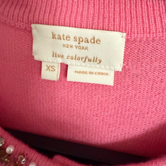 Kate Spade Pink Wool/Cashmere Cardigan - Picture 3 of 4
